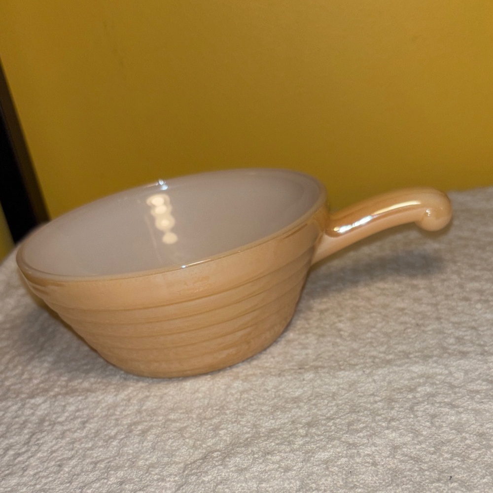 PEACH LUSTER SOUP BOWL 1950’s